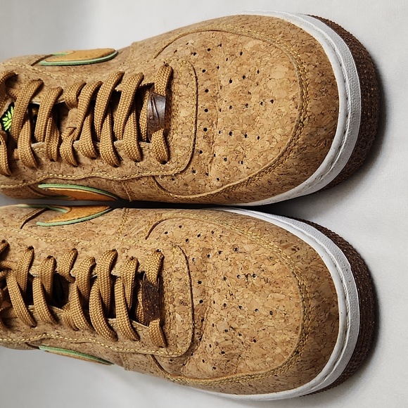 Nike Air Force 1 '07 PRM Cork Flux Happy Pineapple Sneakers (M size 10) - Picture 7 of 14